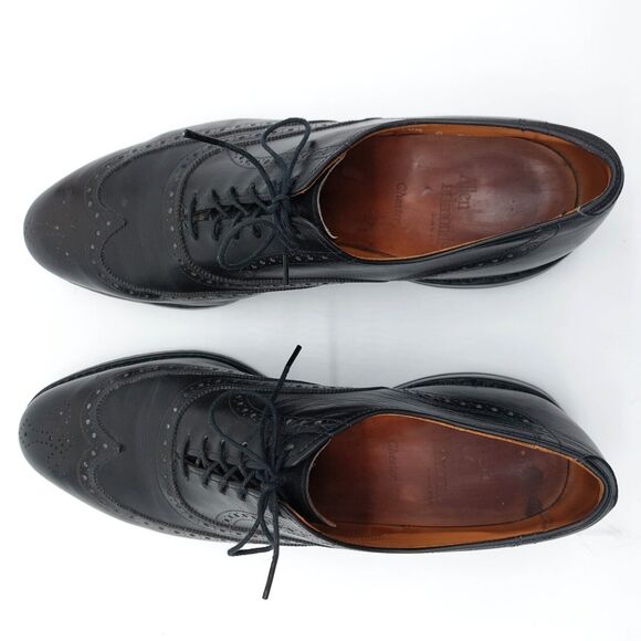 Allen Edmonds Chester Men\'s 10.5 C Black Leather Wing Tip Oxford Dress Shoes USA main image 11